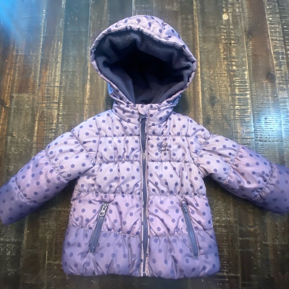 Oshkosh B’gosh  Polka Dot Purple Kids Puffer Jacket 2T